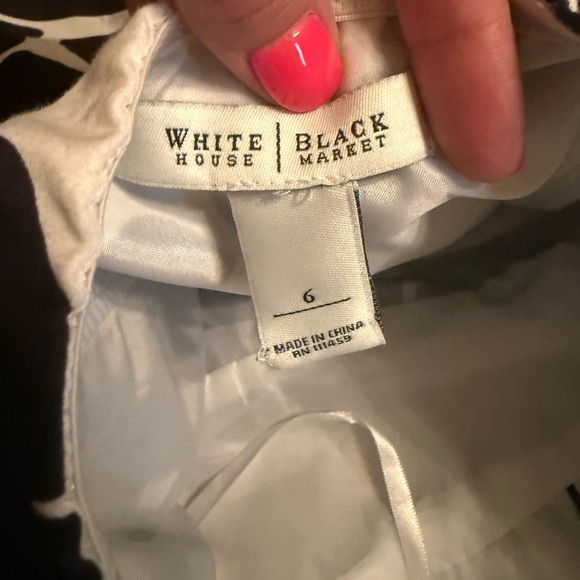 Elegant White House Black Market Black and White Halter Dress - Picture 6 of 6